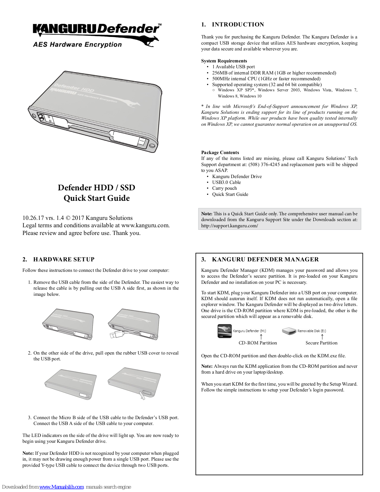 Kanguru Defender SDD Quick Start Manual