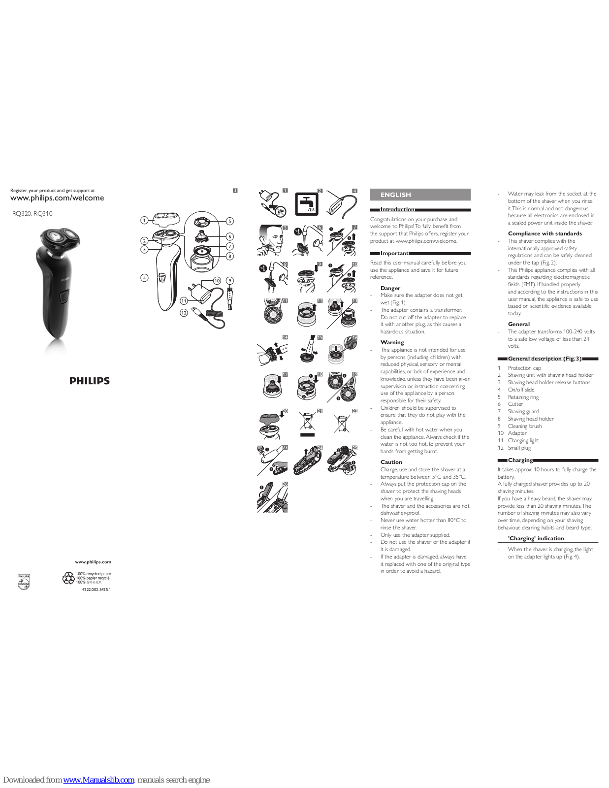 Philips RQ320, RQ310 User Manual