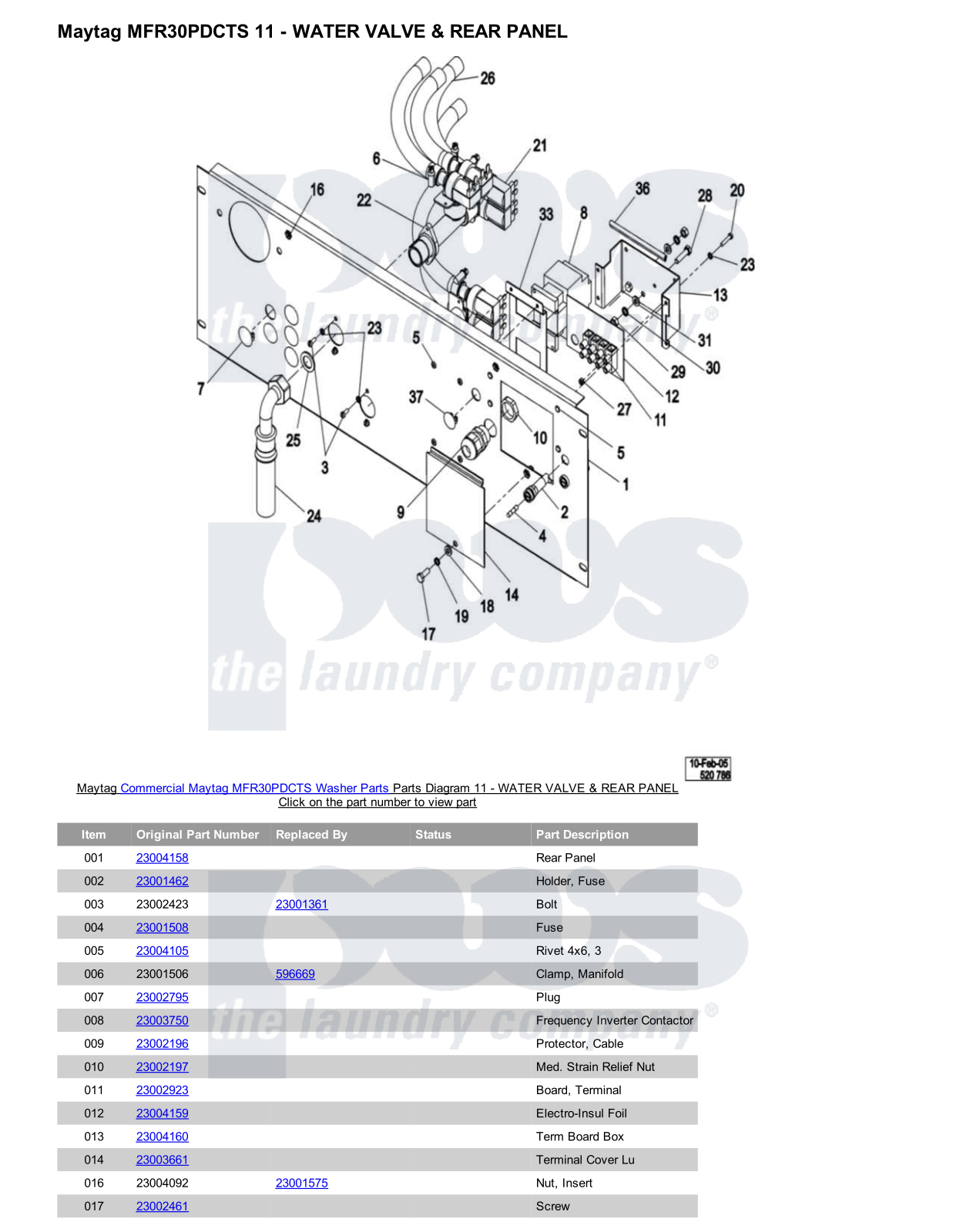 Maytag MFR30PDCTS Parts Diagram