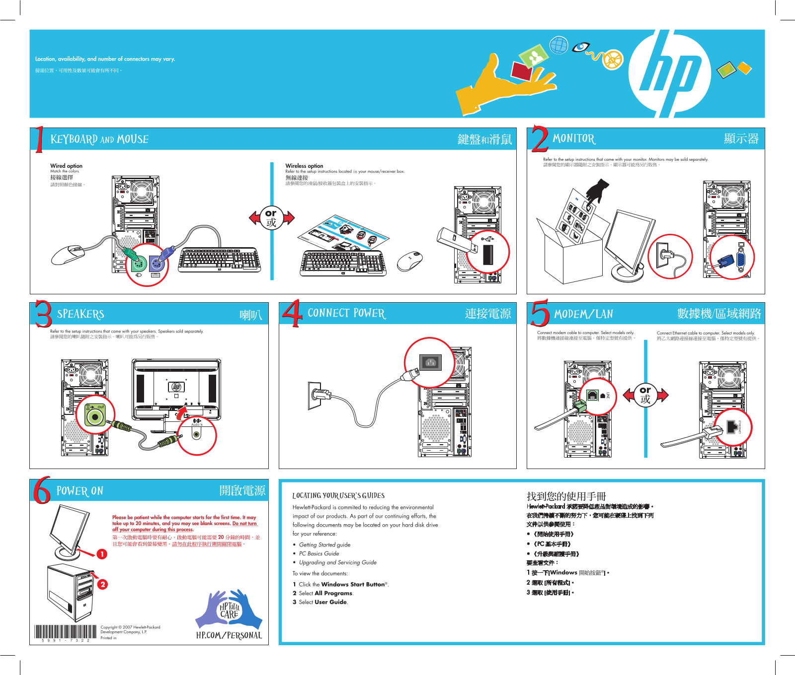 Hp PAVILION A5000 SETUP POSTER