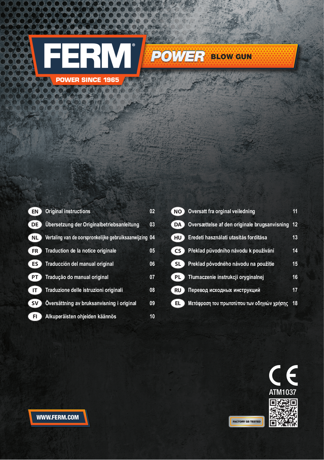 Ferm ATM1037 User guide