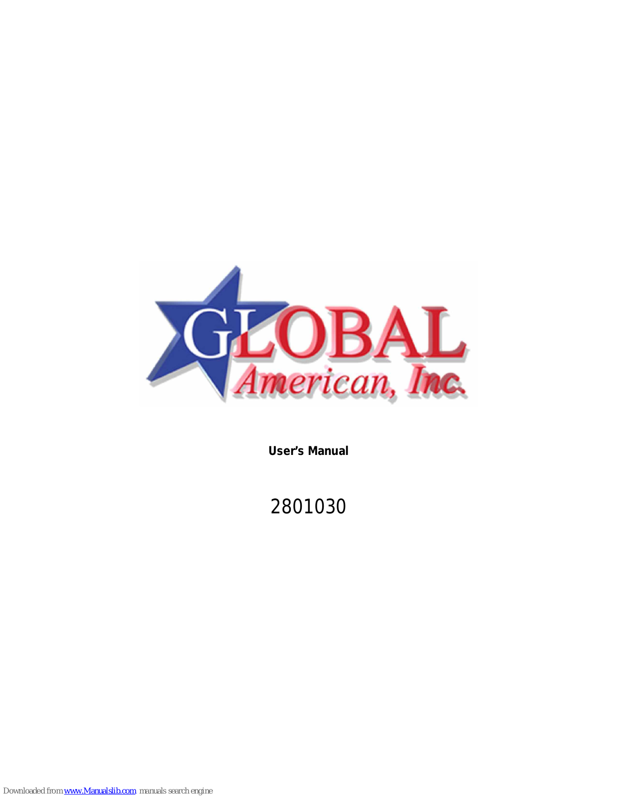 Global American 2801030 User Manual