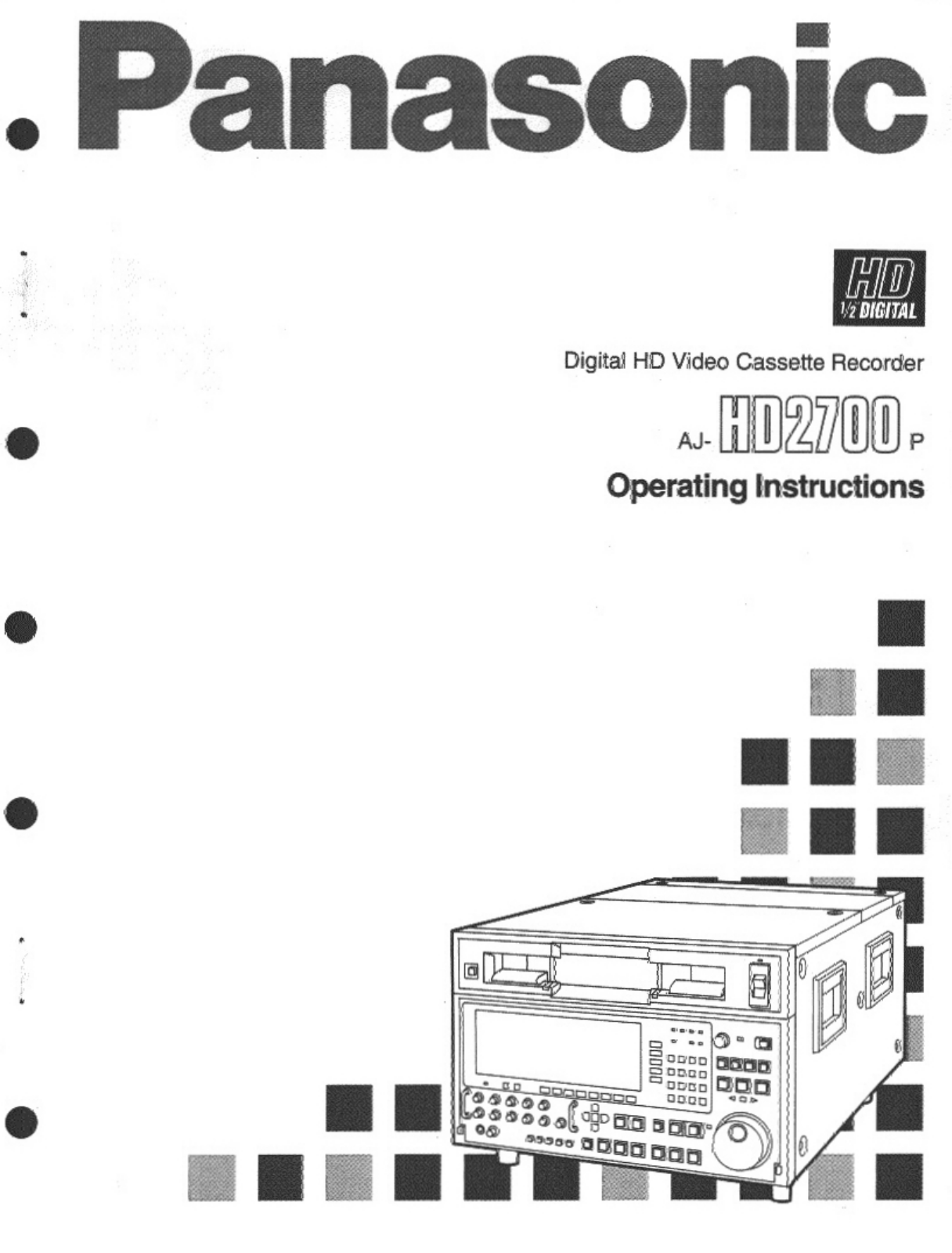 Panasonic AJ-HD2700P User Manual