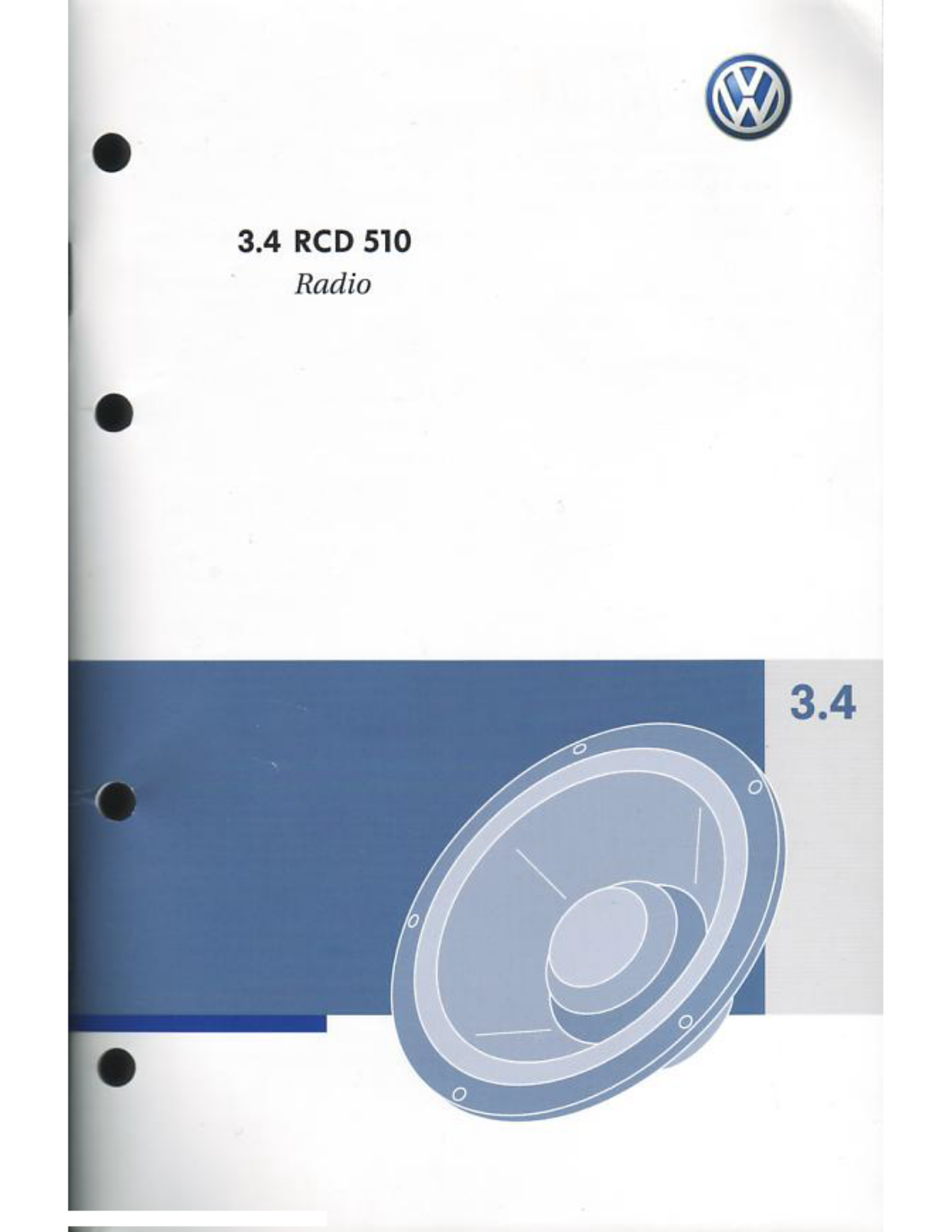 Volkswagen 3.4 RCD 510 User Manual