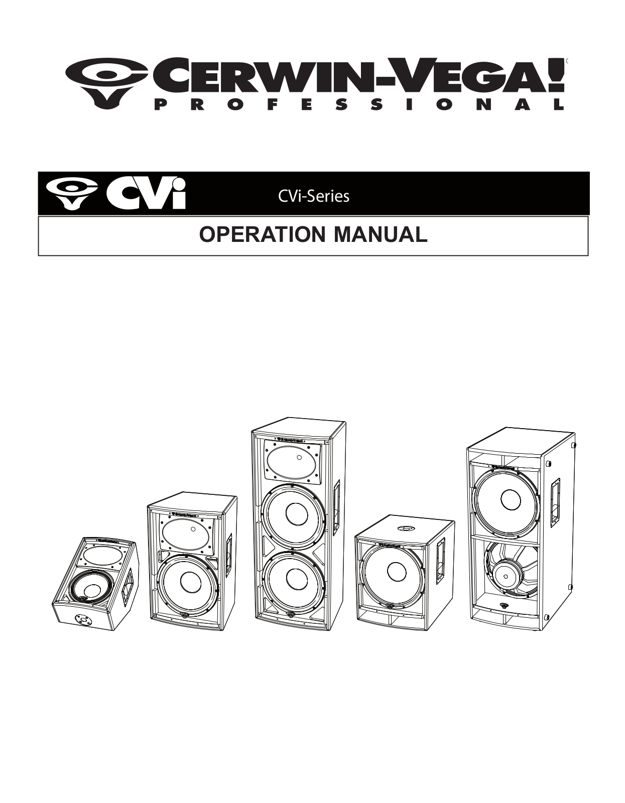 Cerwin-Vega CVi User Manual