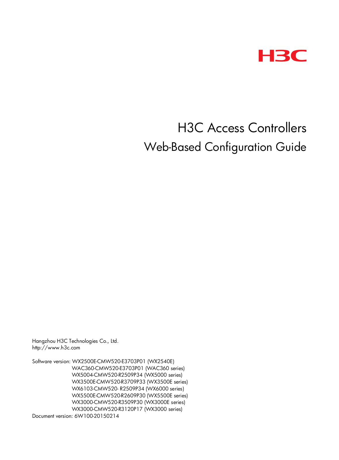 H3C WX3000E User Manual