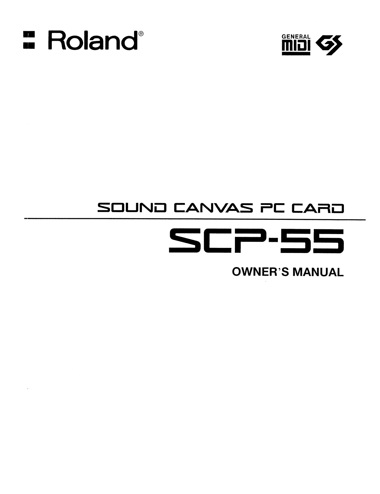 Roland SCP 55 Service Manual