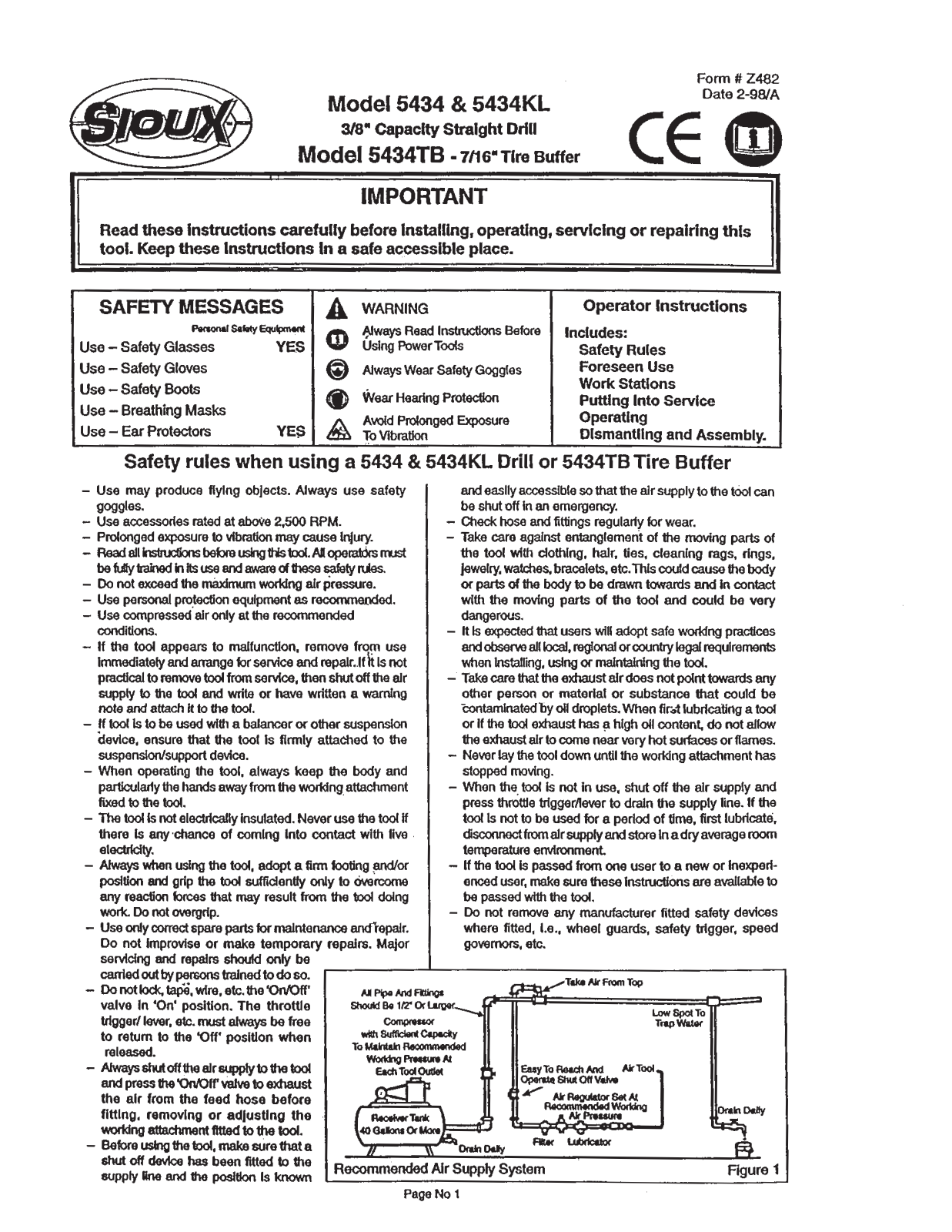 Sioux Tools 5434KL, 5434 User Manual - ManualMachine.com