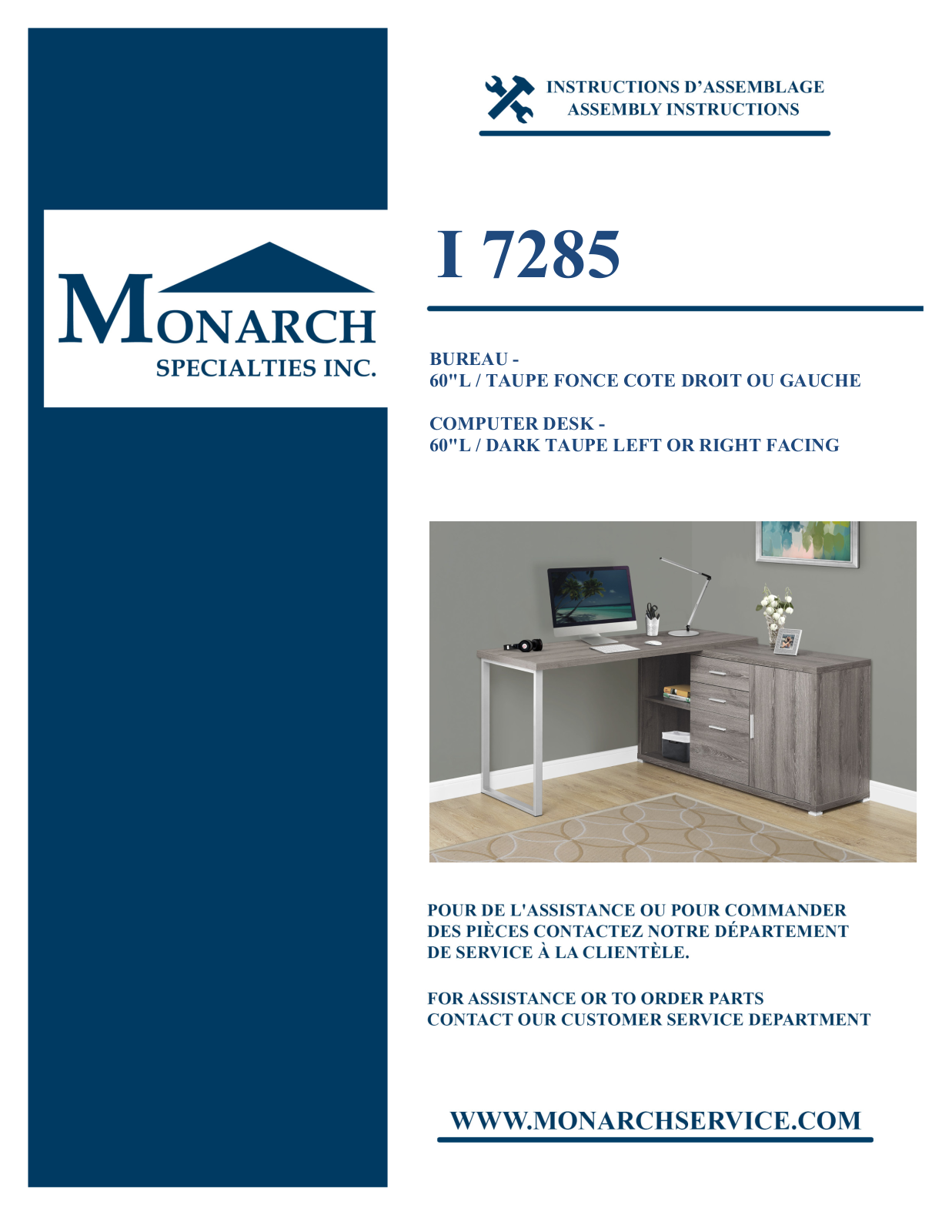 Monarch I7285 Assembly Guide