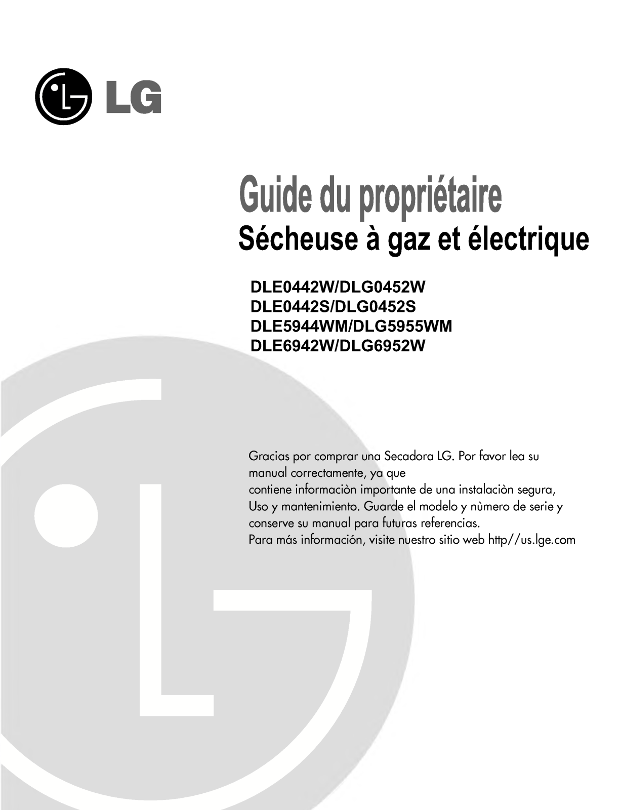 LG DLG5955WM User Manual