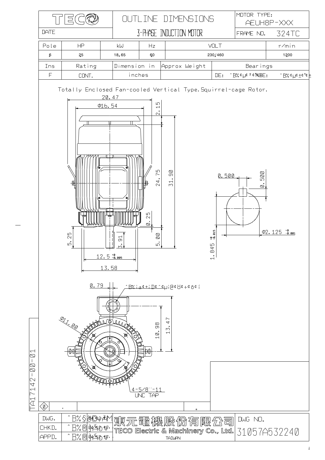 Teco NPV0256C Reference Drawing