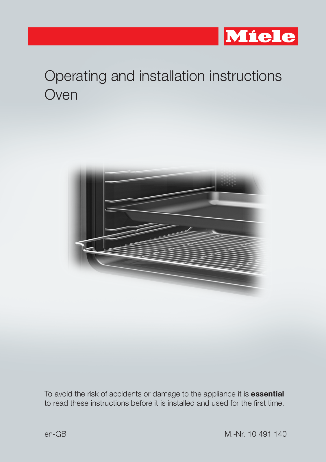 Miele H6860BPXB, H6860BPXG Installation and Operation Guide