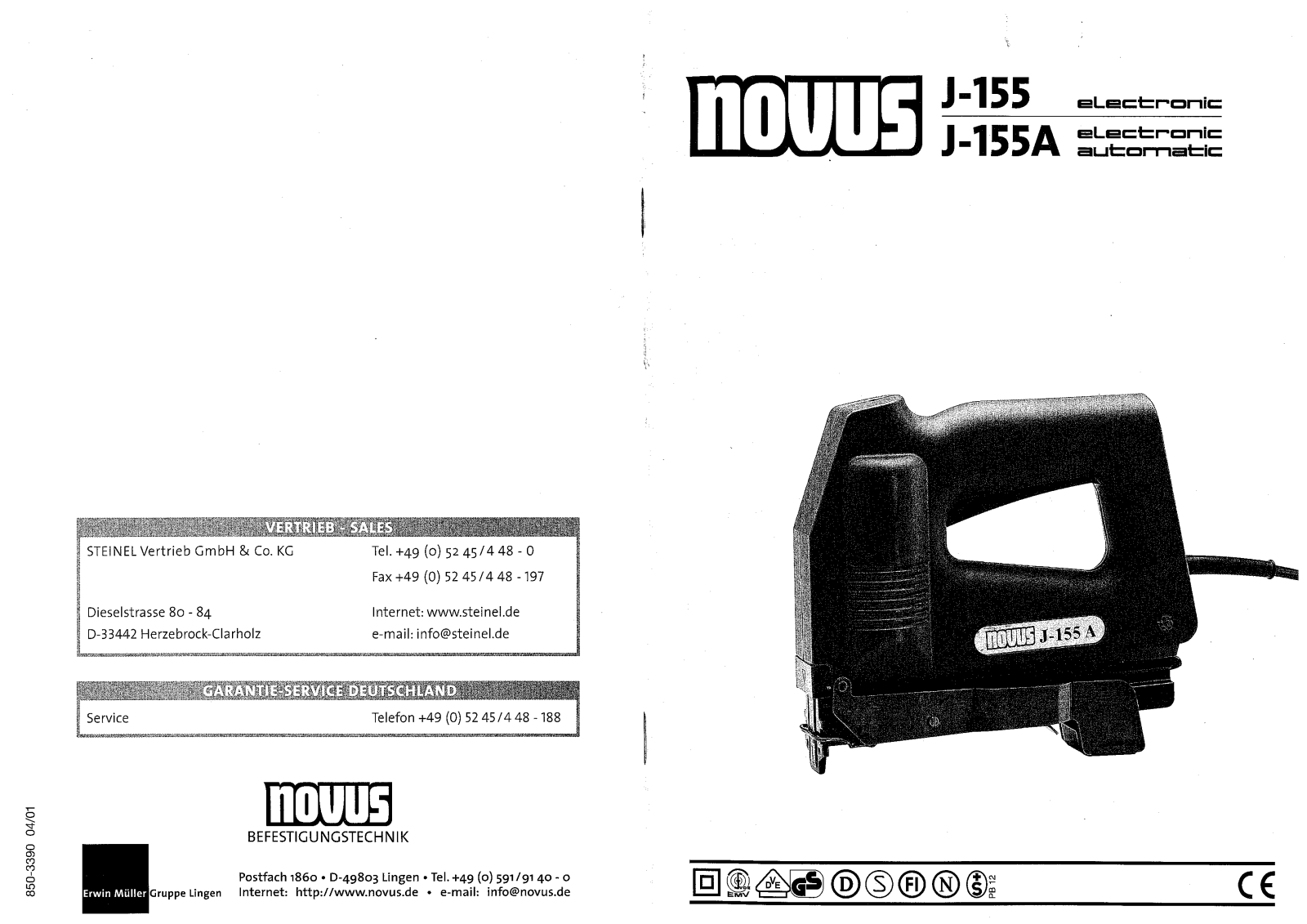 Novus J-155, J-155A User guide