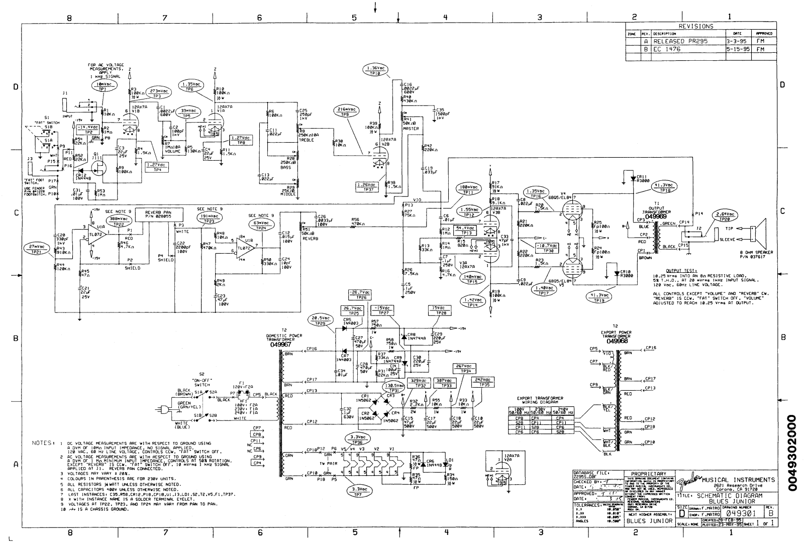 Fender jr schematic