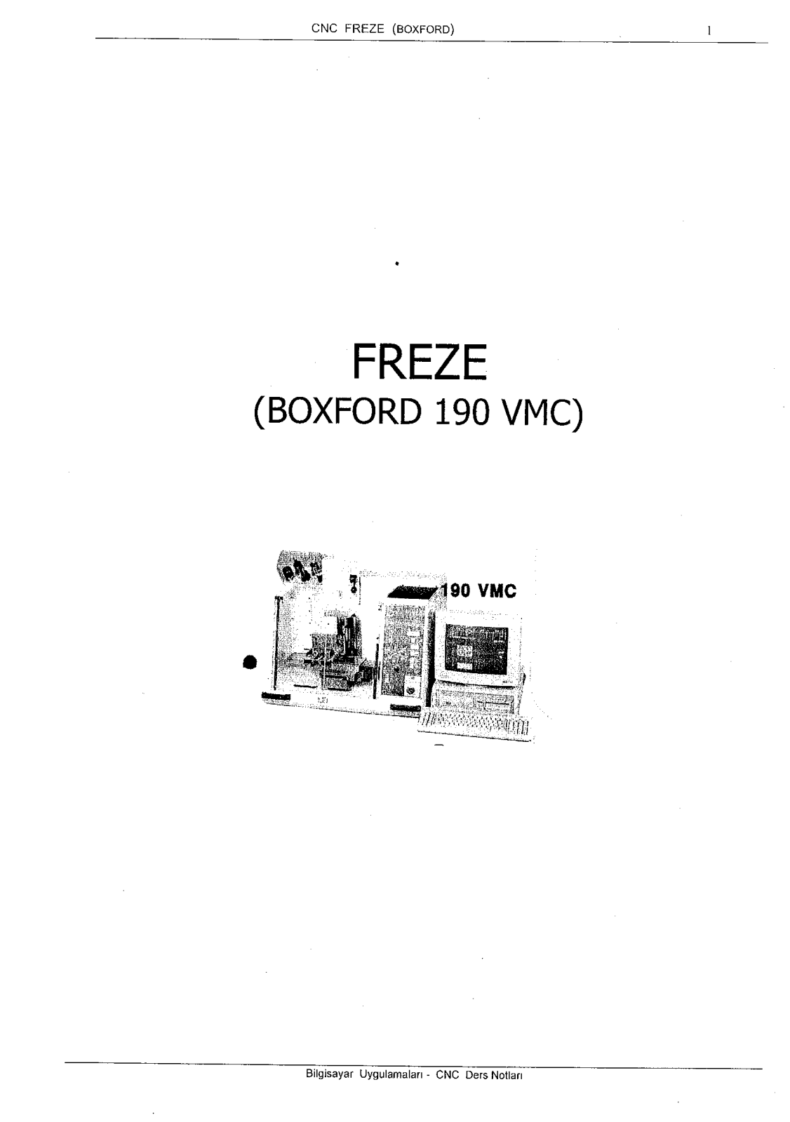 boxford 190 VMC Programming Manual
