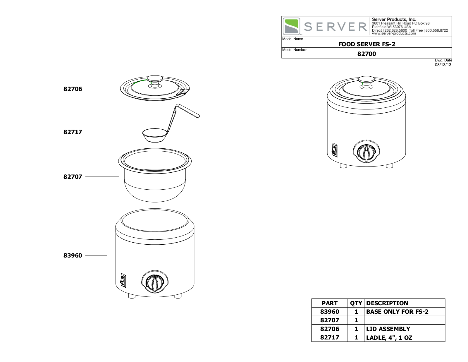 Server 82700 Parts Manual