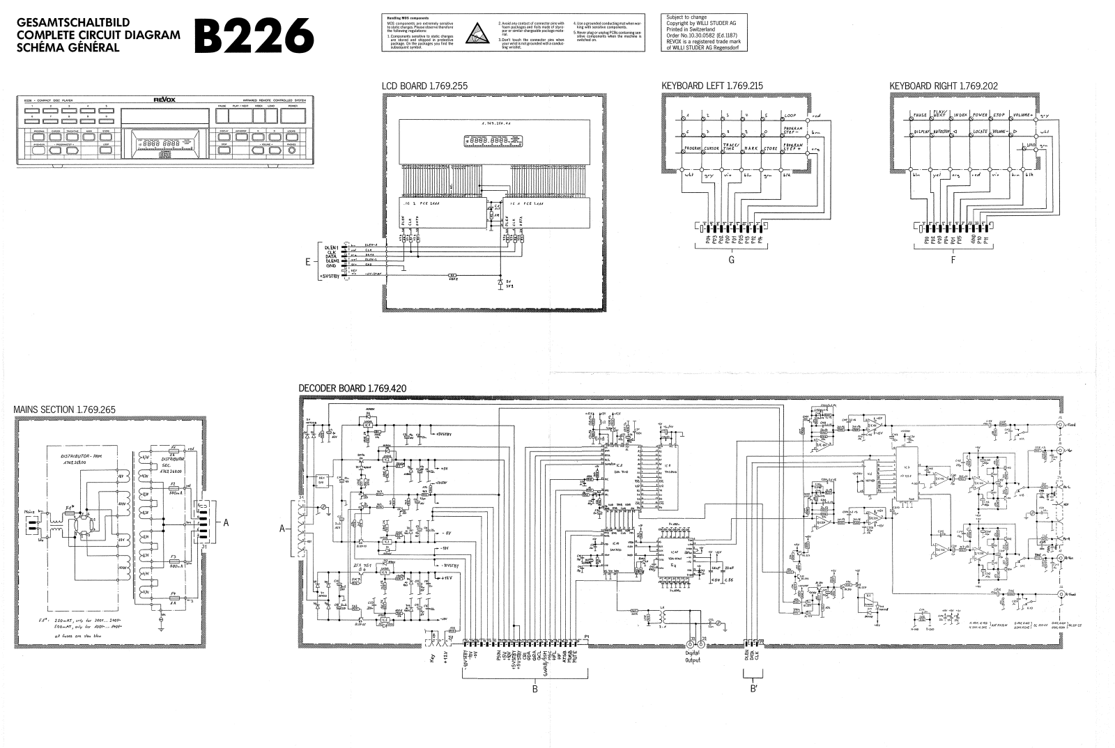 Revox B-226 Schematic