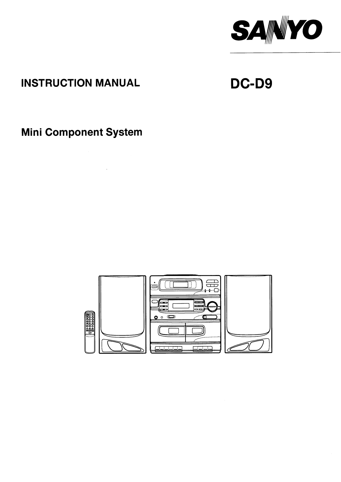 Sanyo DC-D9 Instruction Manual