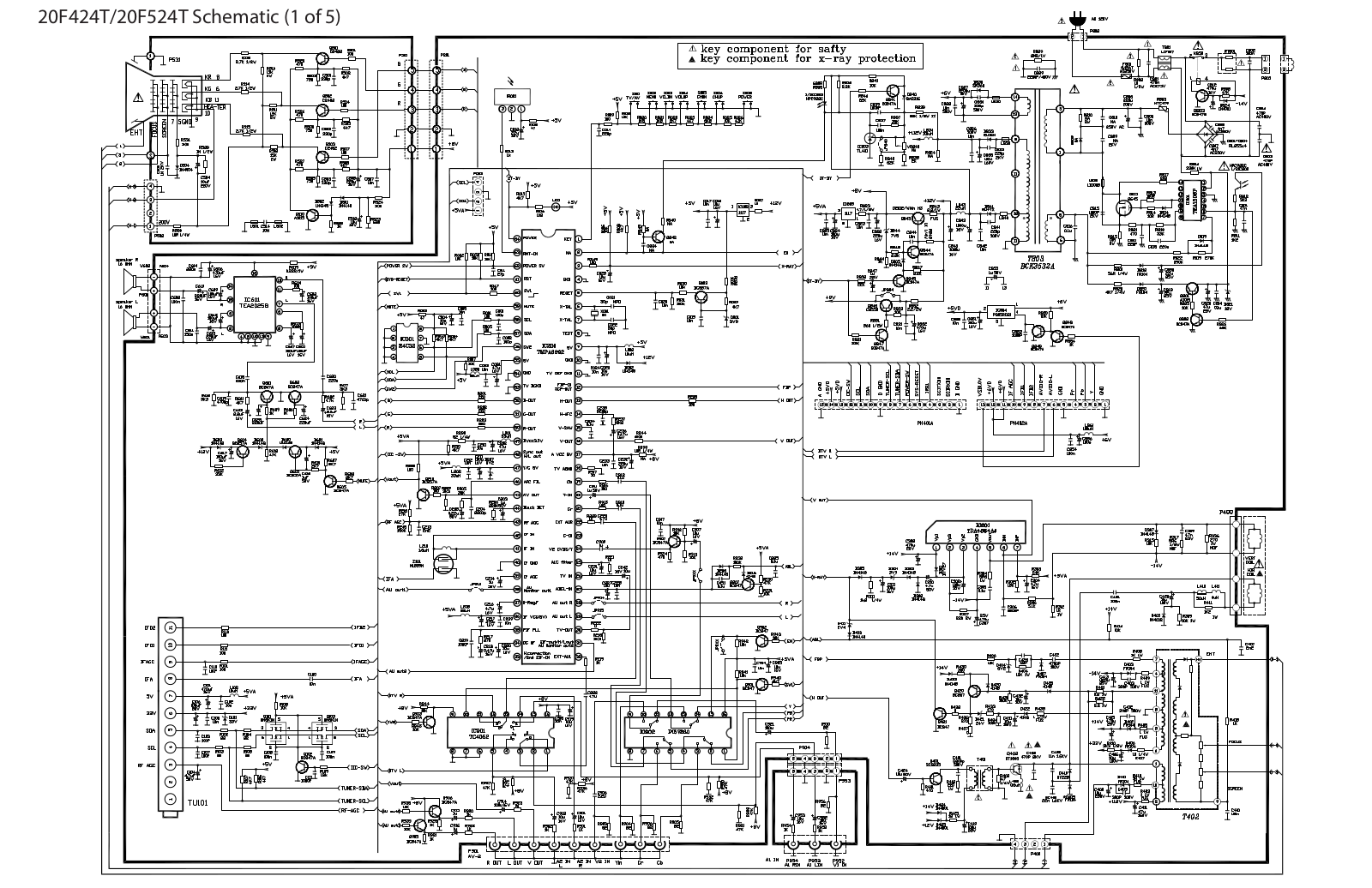 RCA 20F424, 20F524 Diagram