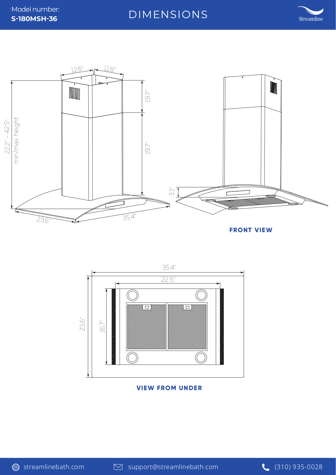 Streamline S180MSH36 User Manual