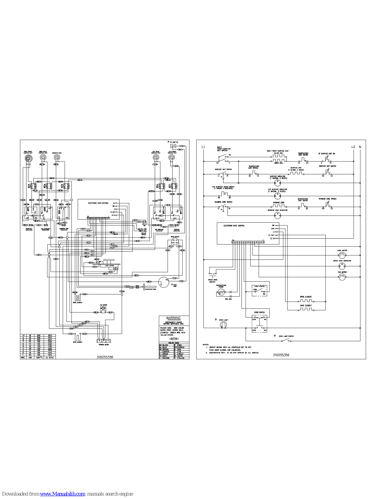 Frigidaire GLEFS77CSD Wiring Diagram