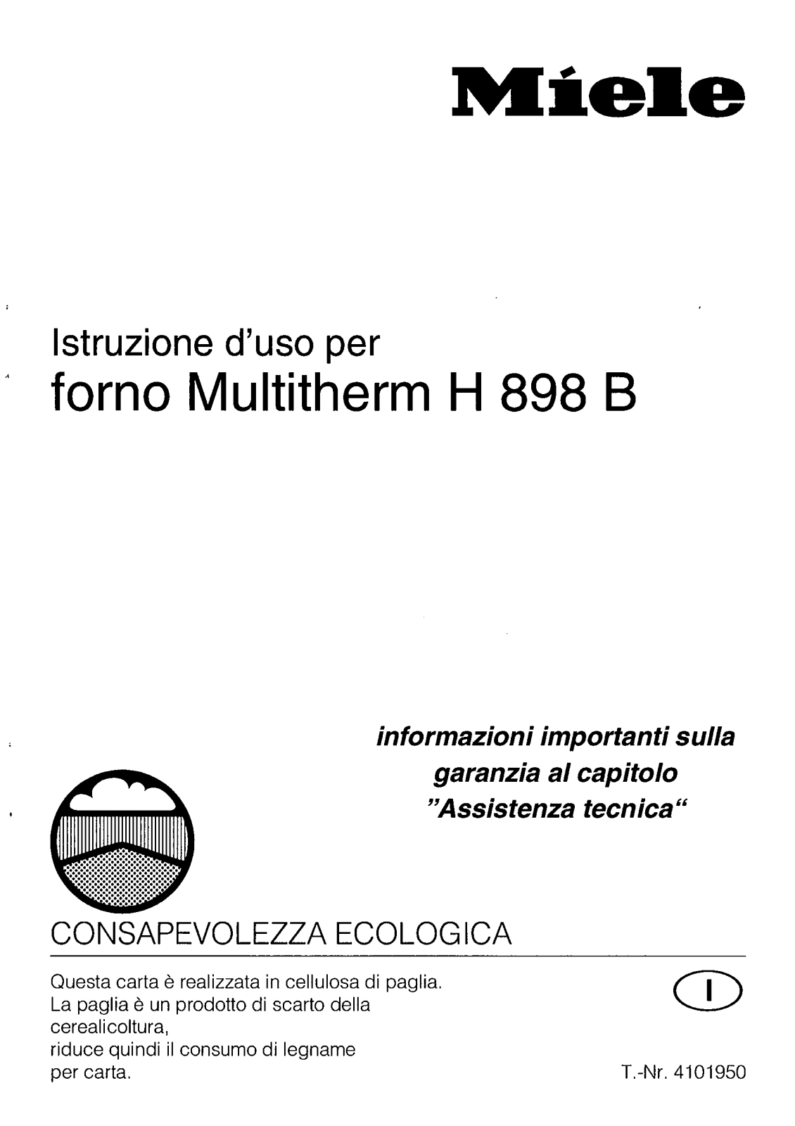 Miele H 898 B User manual