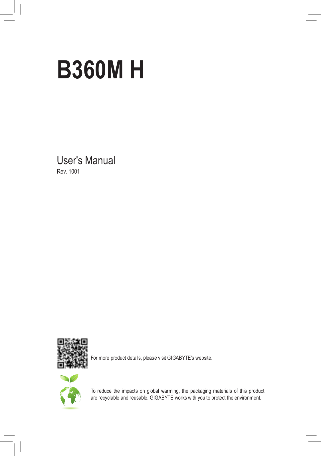 GIGABYTE B360M H User's Manual