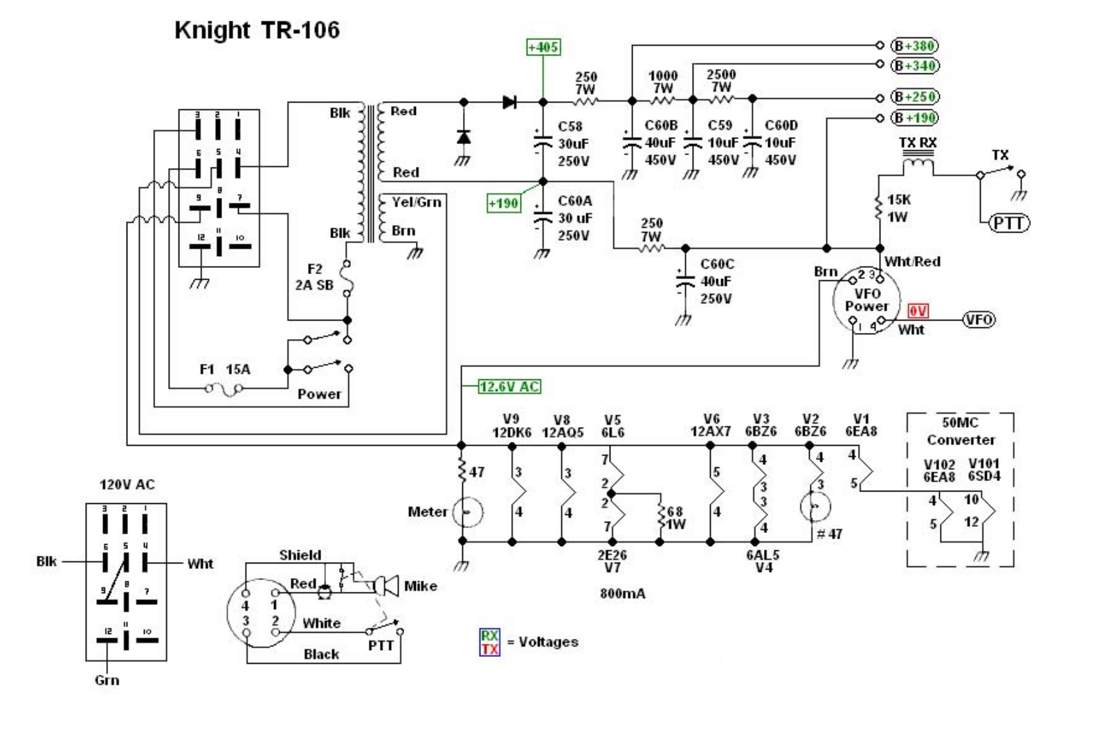 Knight-Kit TR-106 Cirquit Diagram