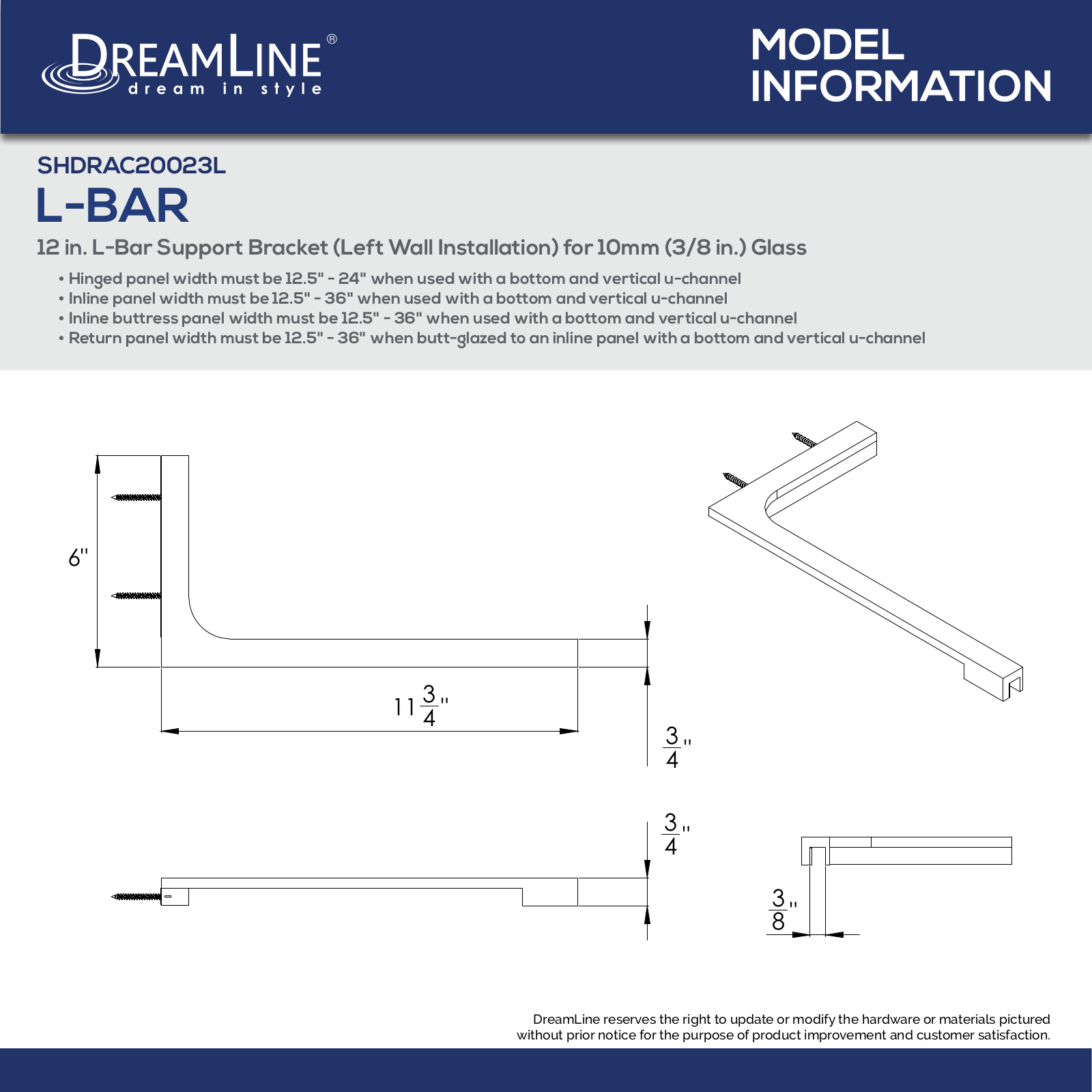 DreamLine DLN10306 Specifications - ManualMachine.com