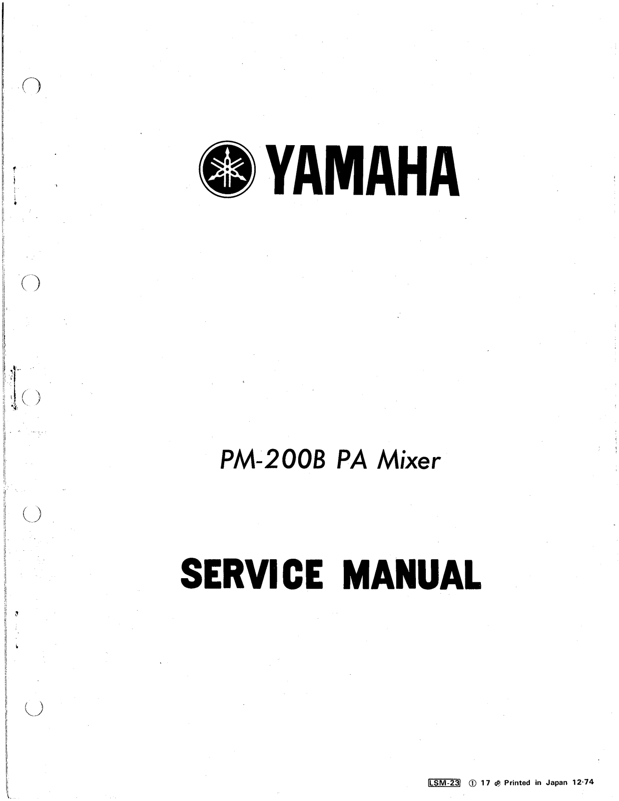 Yamaha PM-200-BPA Service Manual