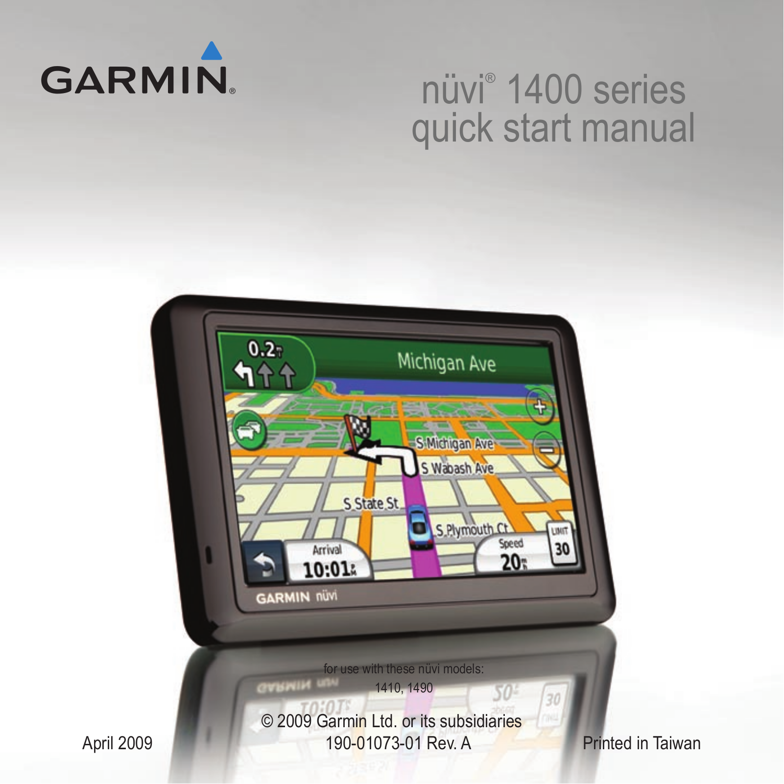 Garmin Nuvi 1495T Quick Start Manual