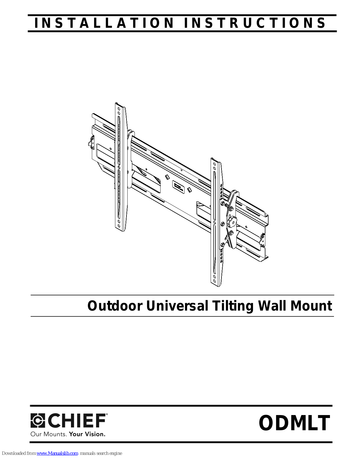 CHIEF ODMLT Installation Instructions Manual