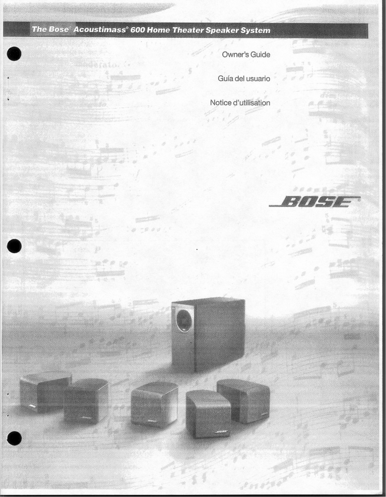 Bose Acoustimass 600 Owner Manual