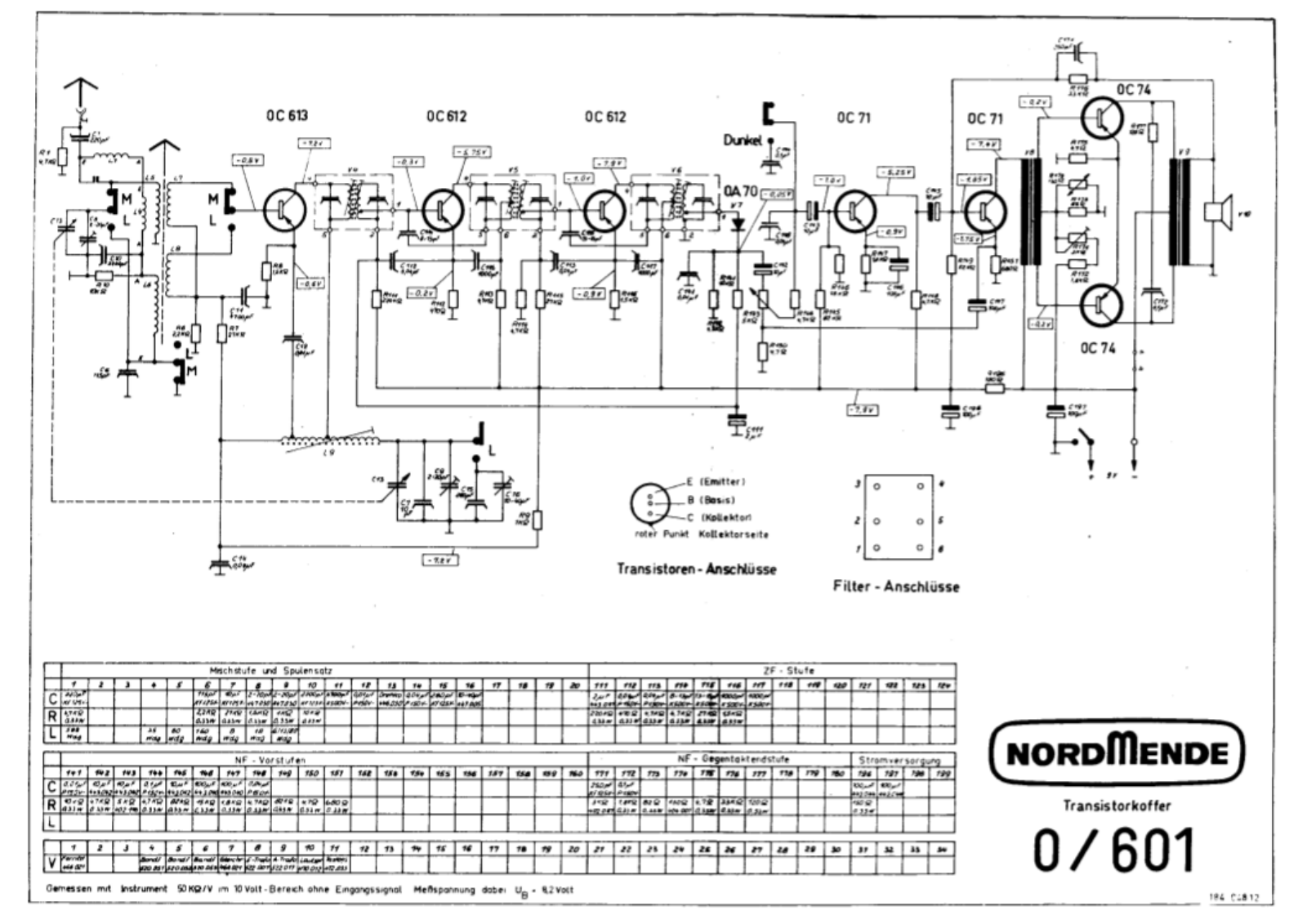 Nordmende 0-601 Schematic