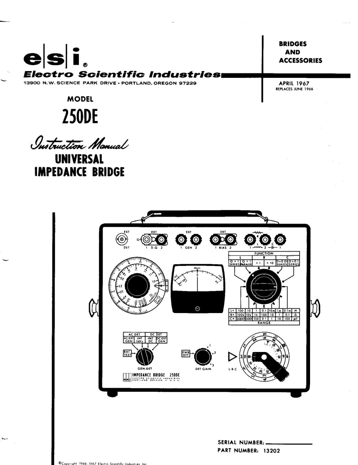 ESI 250DE Service manual