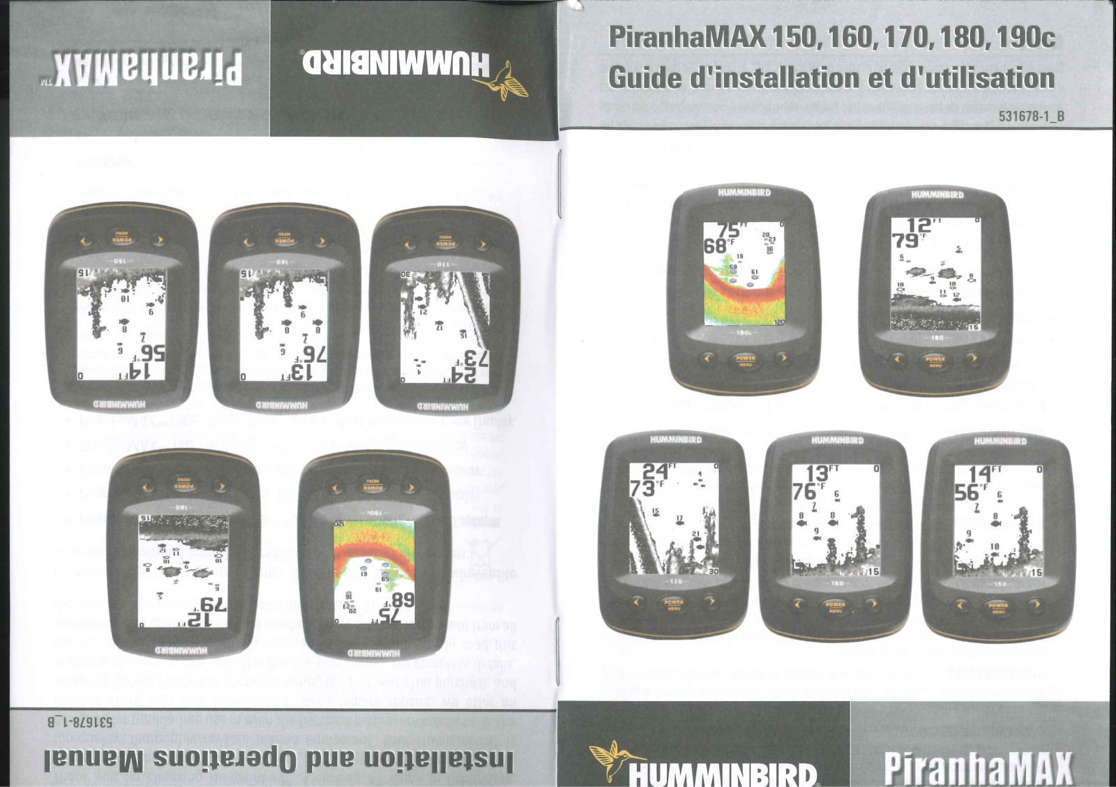 HUMMINBIRD PIRANHAMAX 150, PIRANHAMAX 160, PIRANHAMAX 170, PIRANHAMAX 180, PIRANHAMAX 190C User Manual