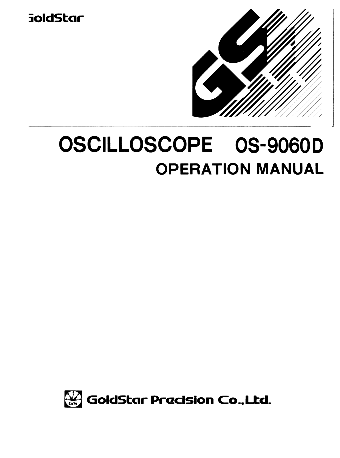 Goldstar OS-9060D Service manual
