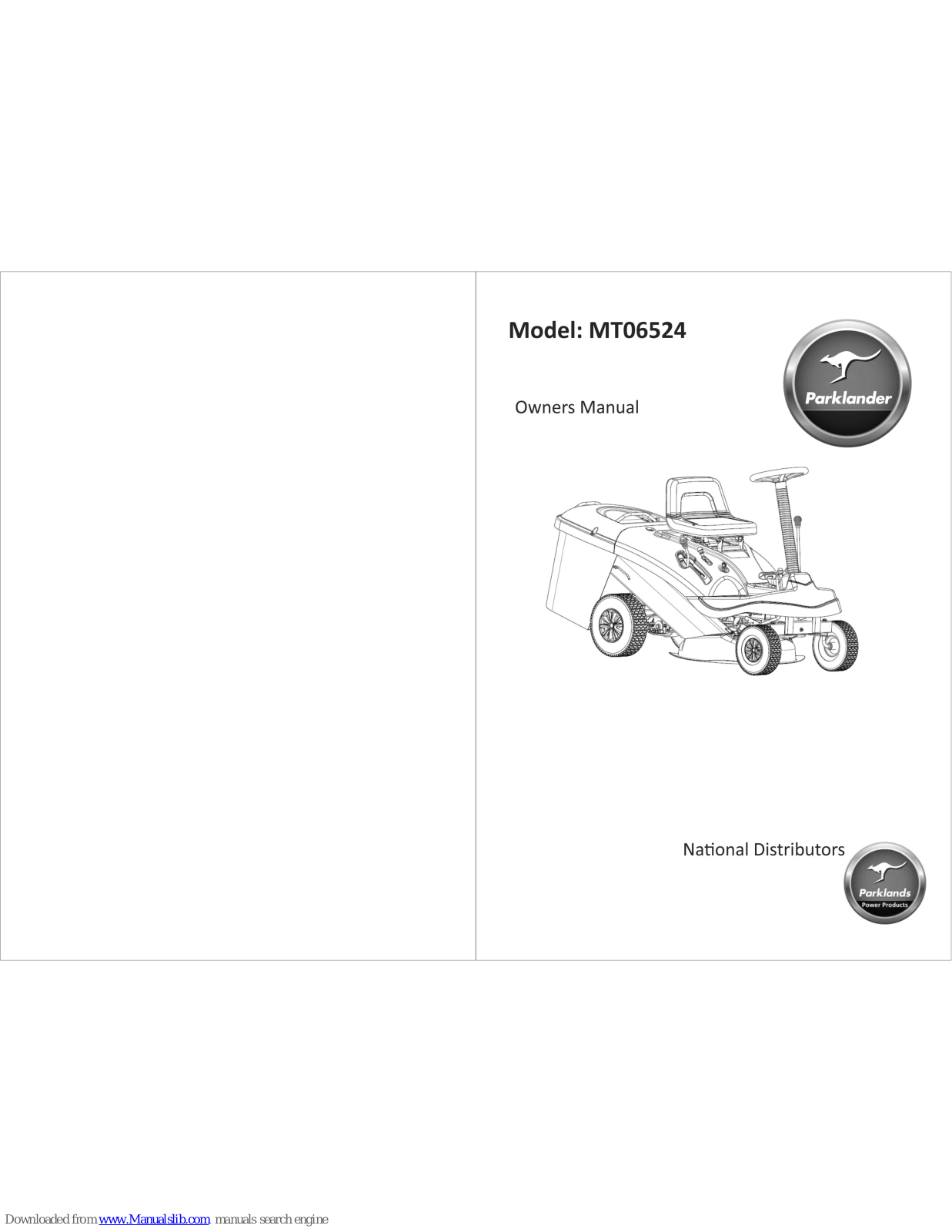 Parklander MT06524 Owner's Manual