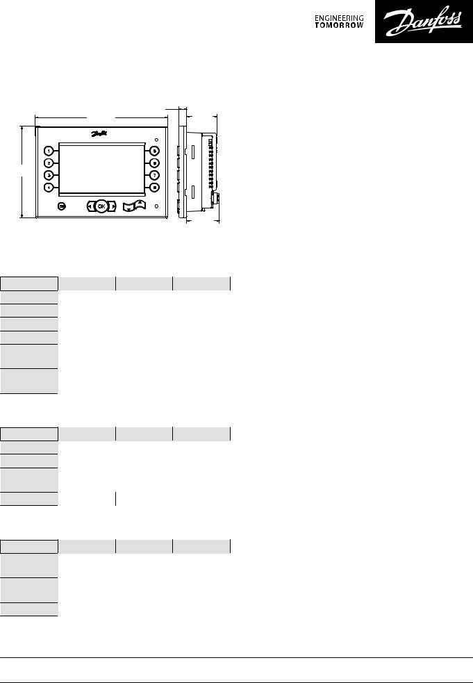 Danfoss DP6XX Data sheet