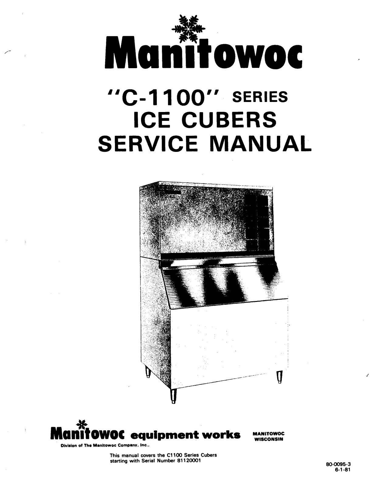 Manitowoc Ice C-1100 Service Manual