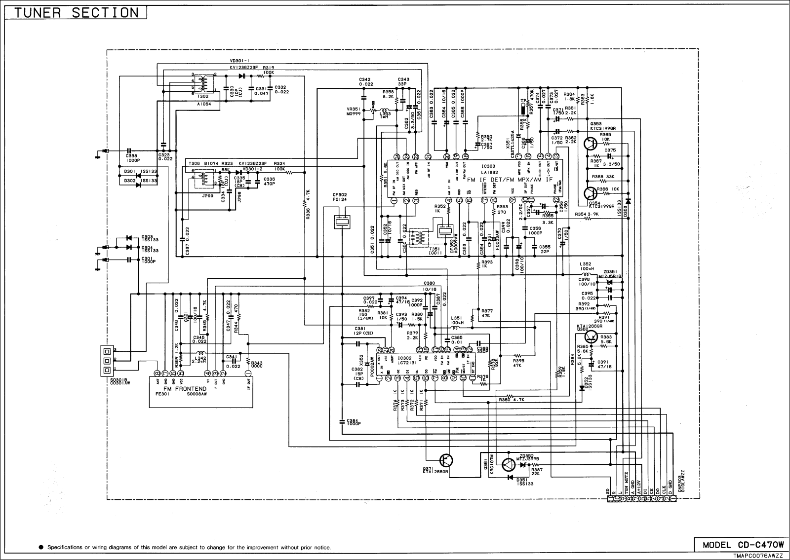 Sharp CDC-470-W Schematic