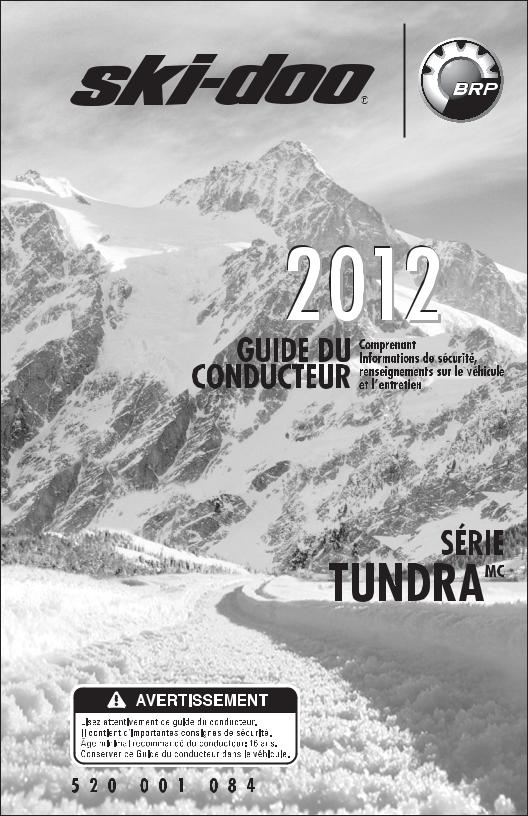 Ski-Doo Tundra User Manual