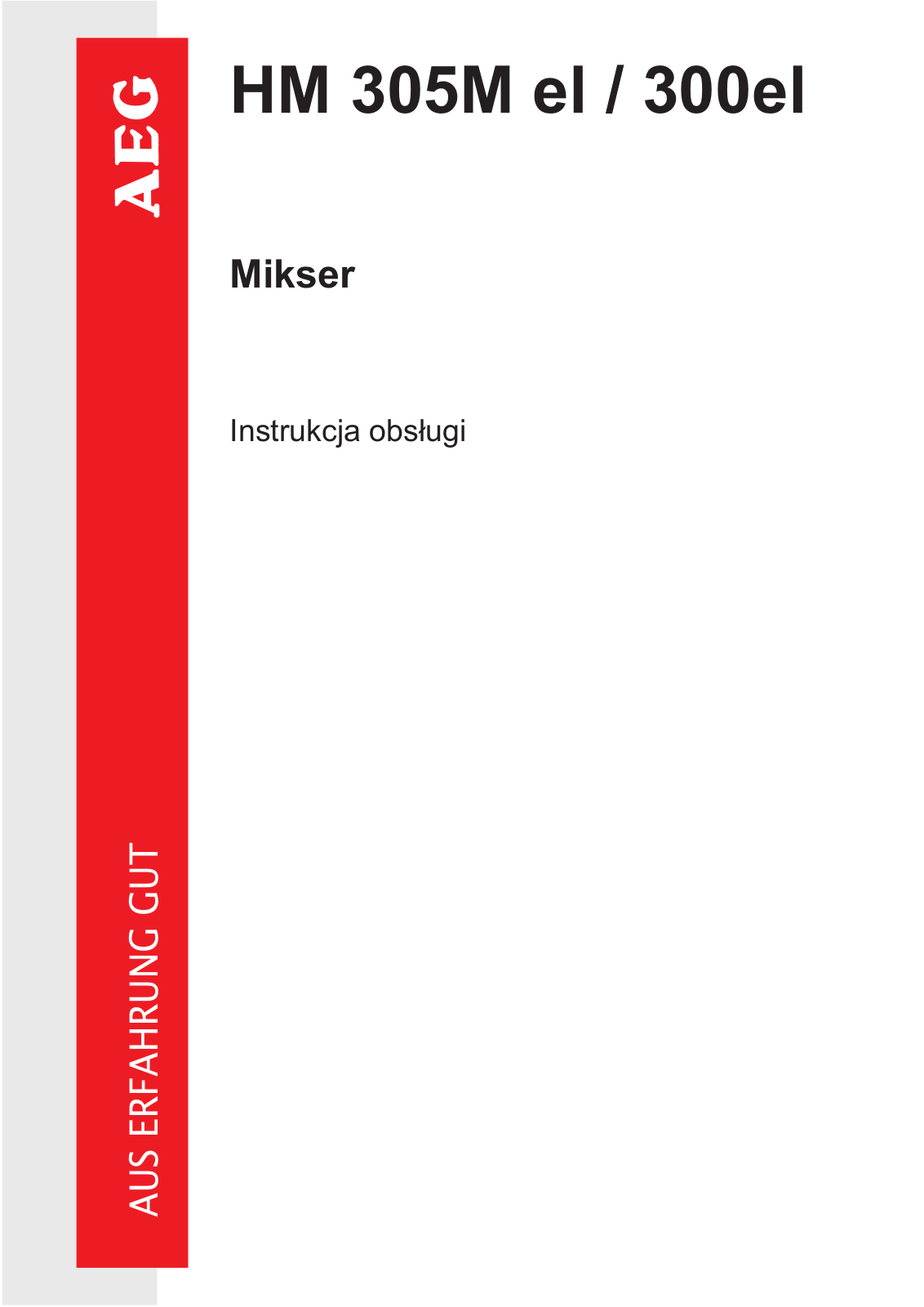 AEG HM305MEL. User Manual