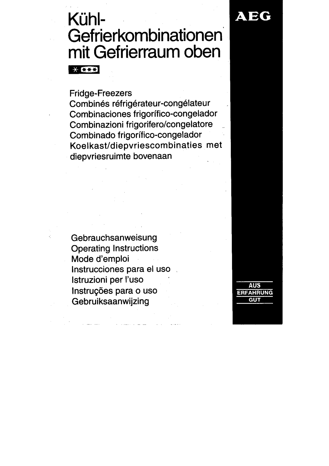 Aeg SANTO3152-5DT, SANTO2752-5DT User manual