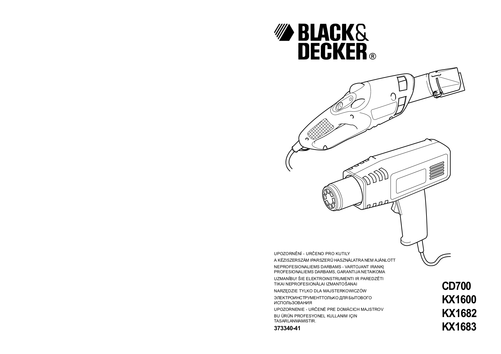 Black & Decker Cd700 Instruction Manual