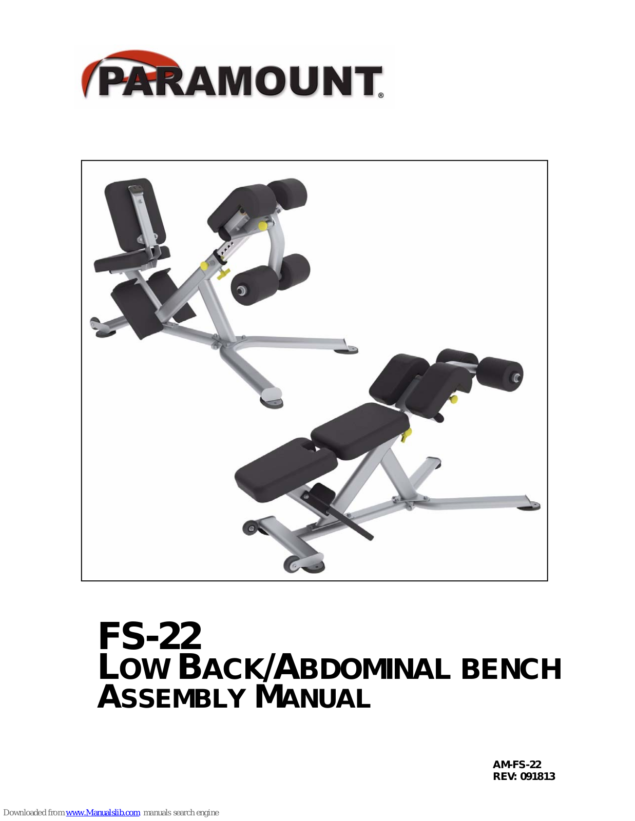 Paramount Fitness XFT-300, MP 2.5 LEG PRESS, MS-8000, XFW8100, MS-1600 Assembly Manual