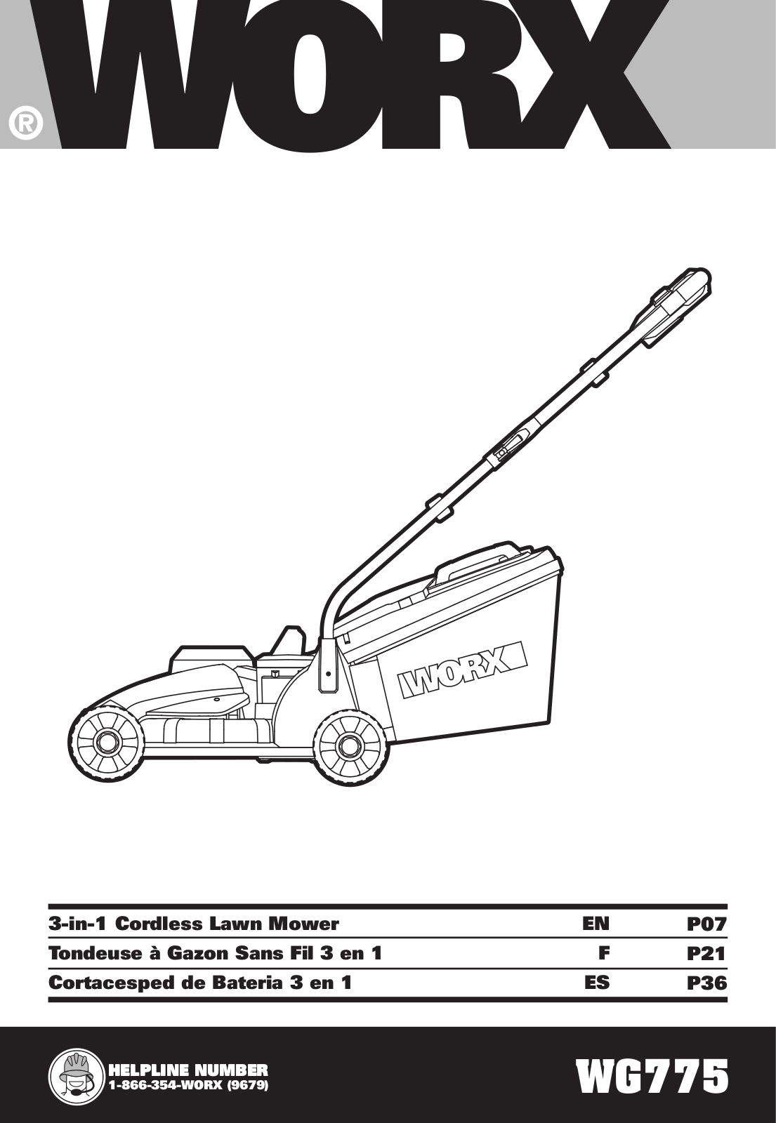 WORX Tools WG775 User Manual