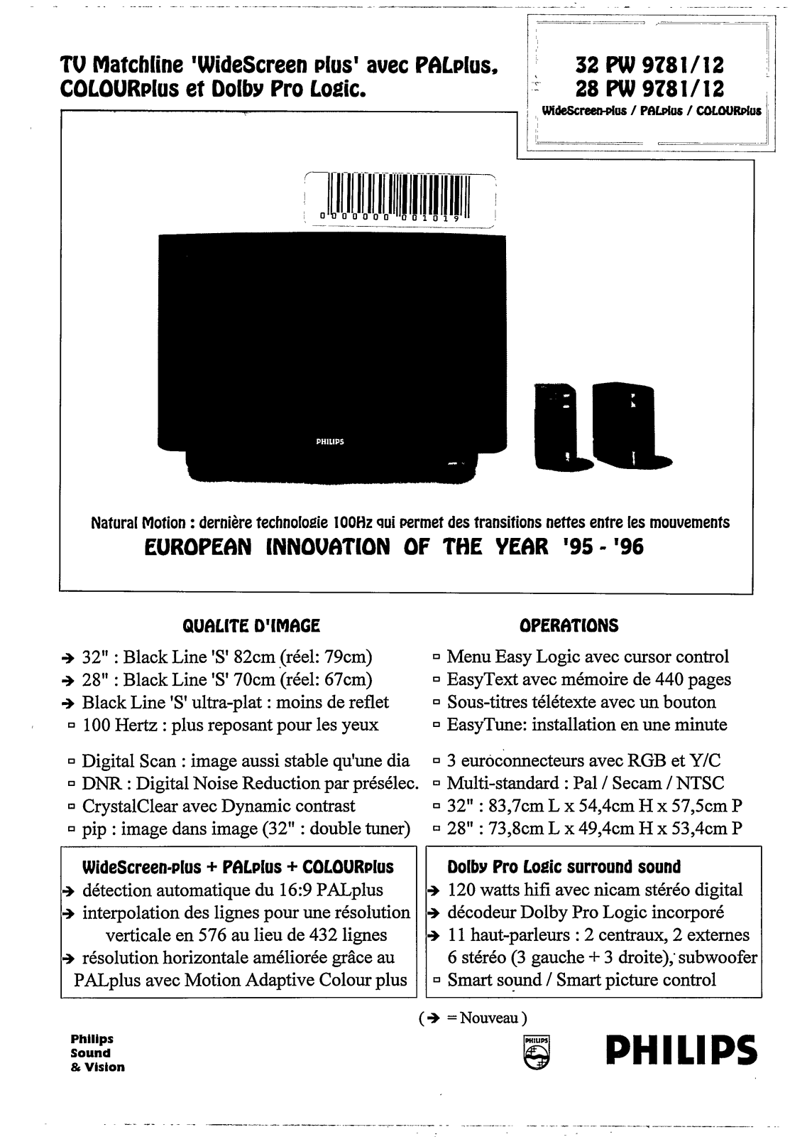 Philips 32PW9781/12 User Manual