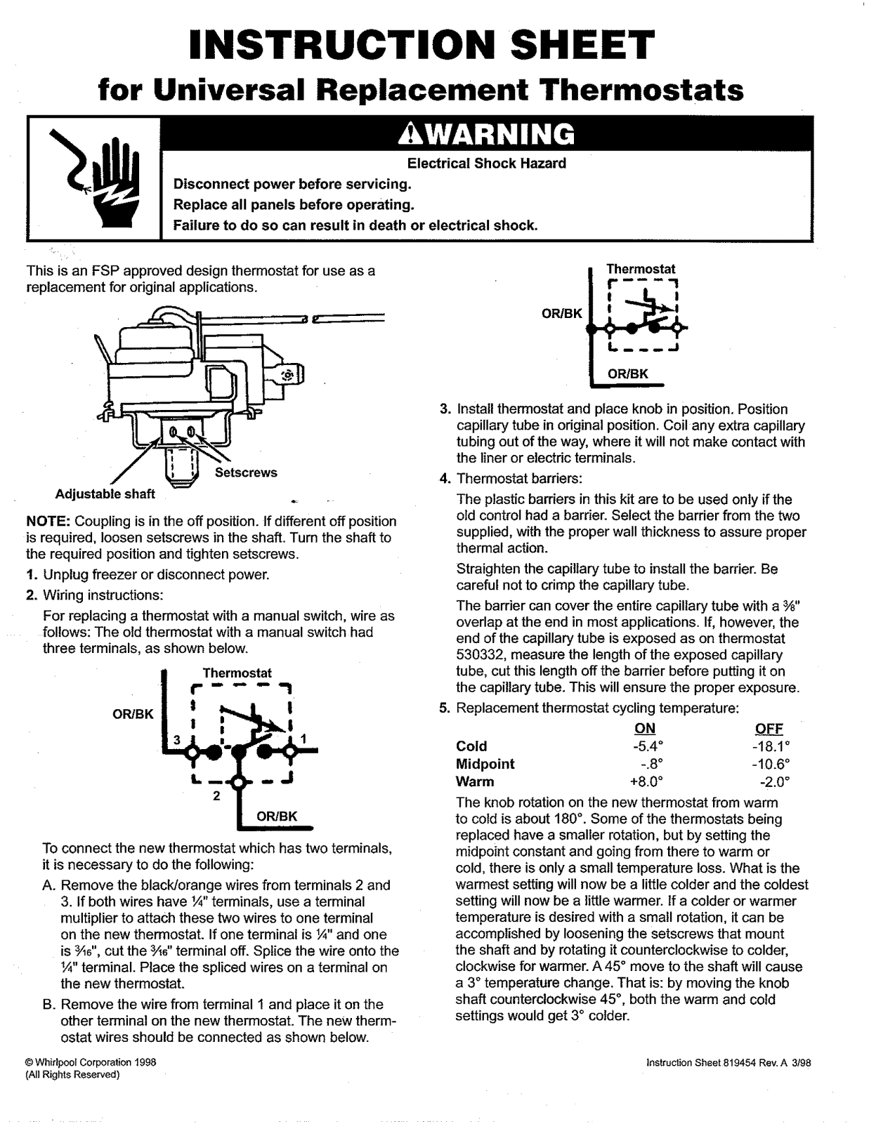 Kenmore 1068253080 Installation Guide