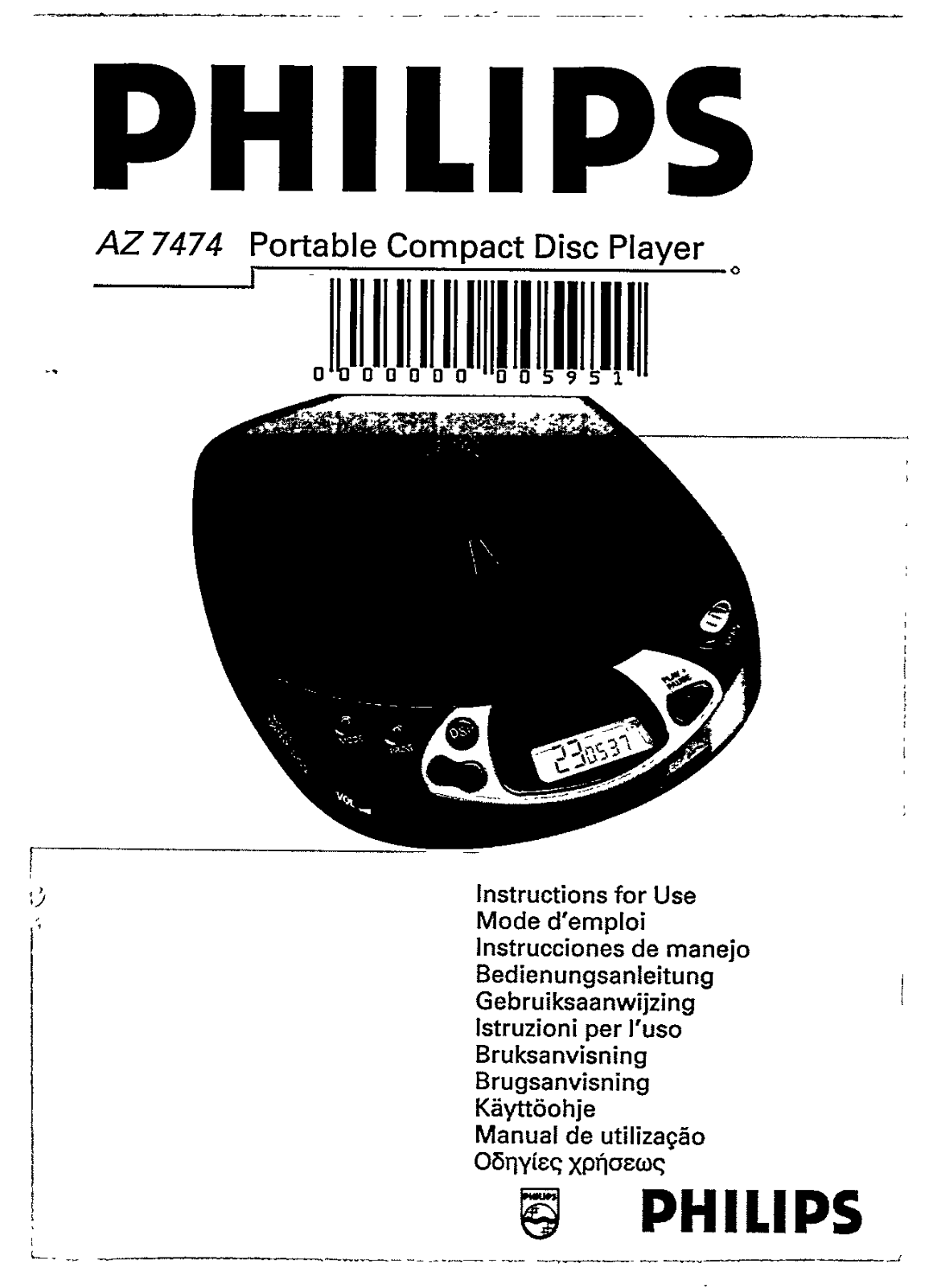 Philips AZ7474/00S User Manual